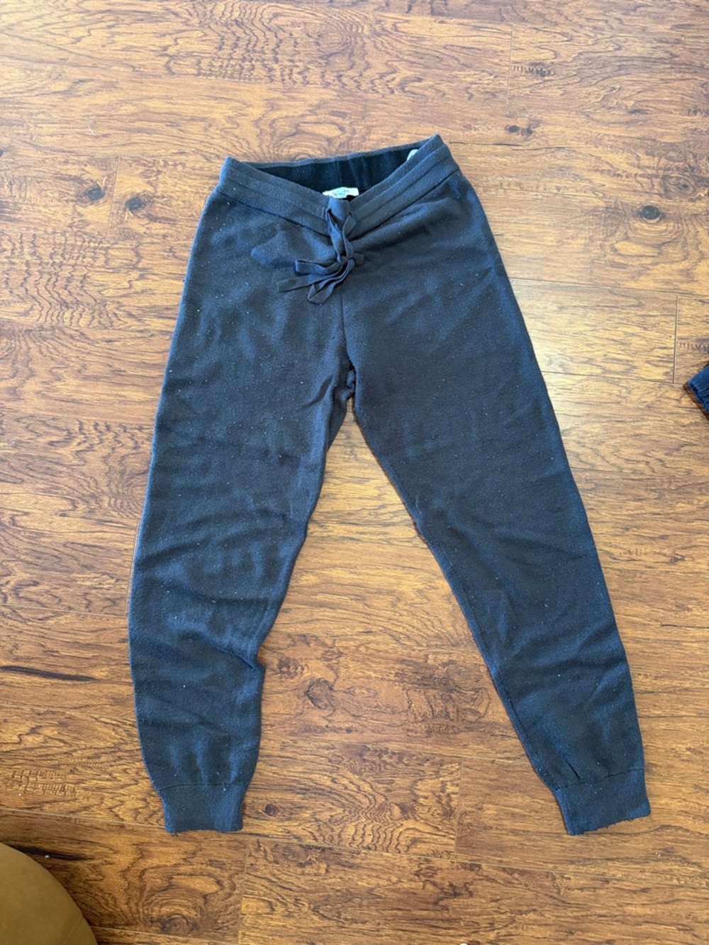 Splendid Cozy Black Knit Drawstring Joggers